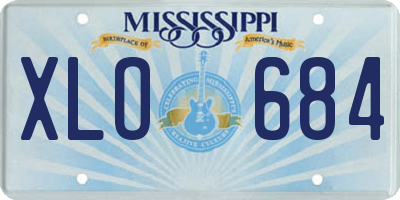 MS license plate XLO684