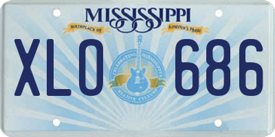 MS license plate XLO686