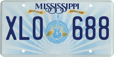 MS license plate XLO688