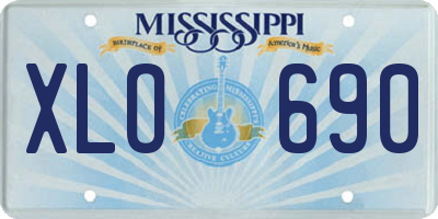 MS license plate XLO690