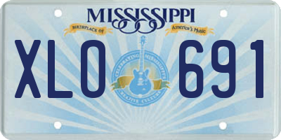 MS license plate XLO691