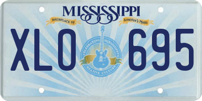 MS license plate XLO695