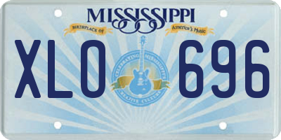 MS license plate XLO696