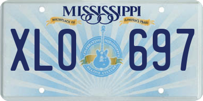 MS license plate XLO697