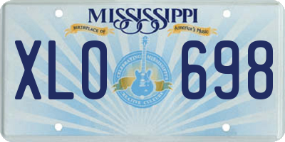 MS license plate XLO698