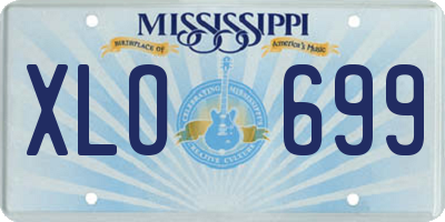 MS license plate XLO699