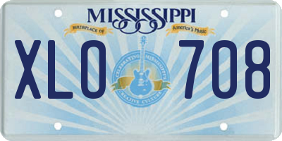 MS license plate XLO708