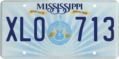 MS license plate XLO713