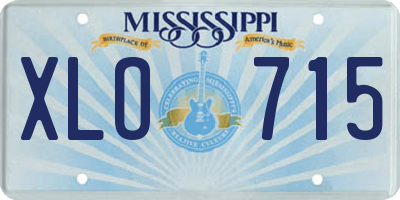 MS license plate XLO715
