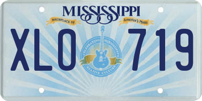 MS license plate XLO719
