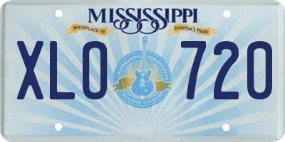MS license plate XLO720