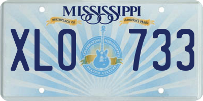 MS license plate XLO733