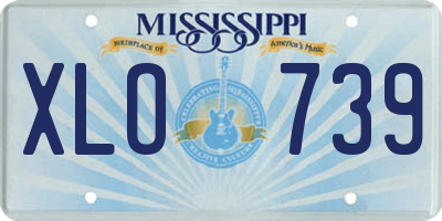 MS license plate XLO739