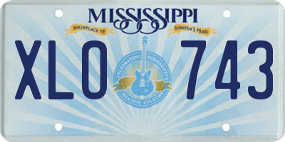 MS license plate XLO743