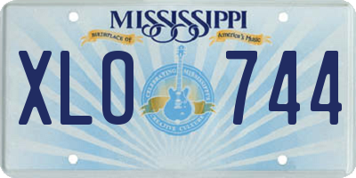 MS license plate XLO744