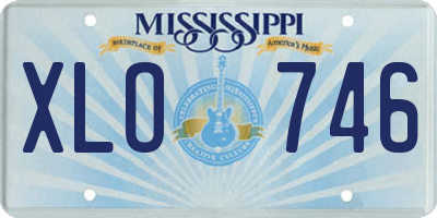 MS license plate XLO746