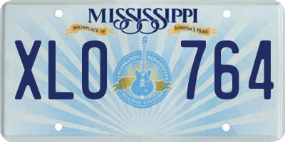 MS license plate XLO764