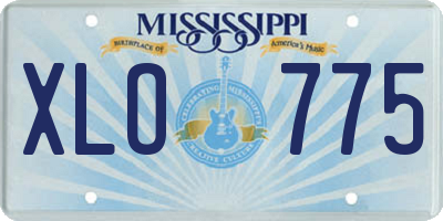 MS license plate XLO775