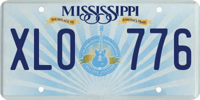 MS license plate XLO776