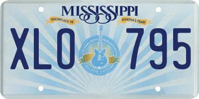 MS license plate XLO795