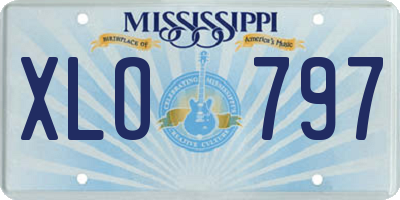 MS license plate XLO797