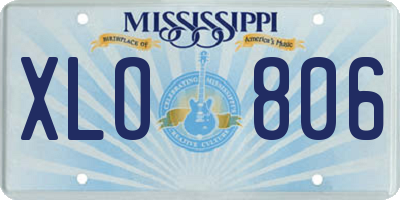 MS license plate XLO806