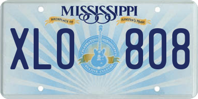MS license plate XLO808