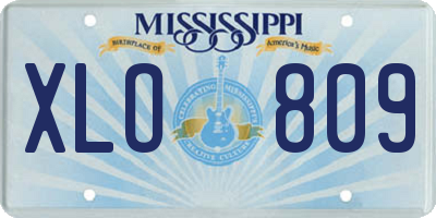 MS license plate XLO809
