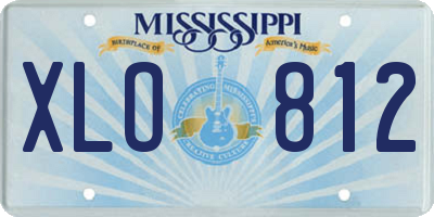 MS license plate XLO812