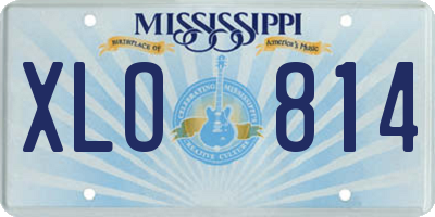 MS license plate XLO814