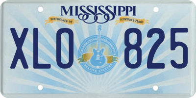 MS license plate XLO825