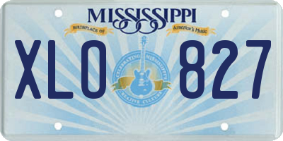 MS license plate XLO827