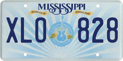 MS license plate XLO828