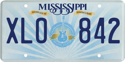 MS license plate XLO842
