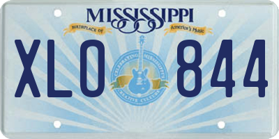 MS license plate XLO844