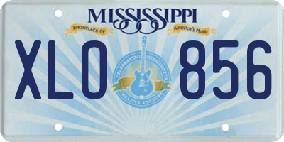 MS license plate XLO856