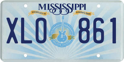 MS license plate XLO861