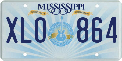 MS license plate XLO864