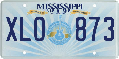 MS license plate XLO873