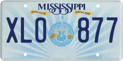MS license plate XLO877