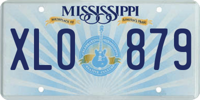 MS license plate XLO879