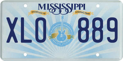 MS license plate XLO889