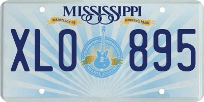 MS license plate XLO895