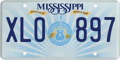 MS license plate XLO897
