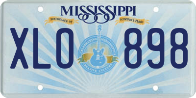 MS license plate XLO898