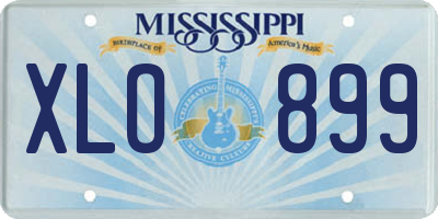 MS license plate XLO899