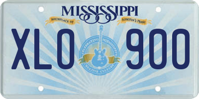 MS license plate XLO900