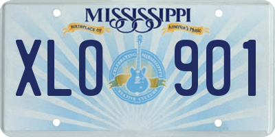 MS license plate XLO901
