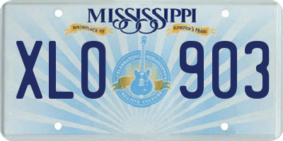 MS license plate XLO903