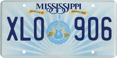 MS license plate XLO906